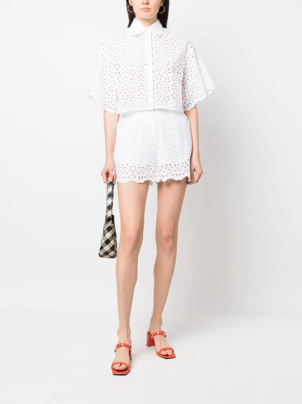 PINKO Shorts met uitgesneden detail - Wit