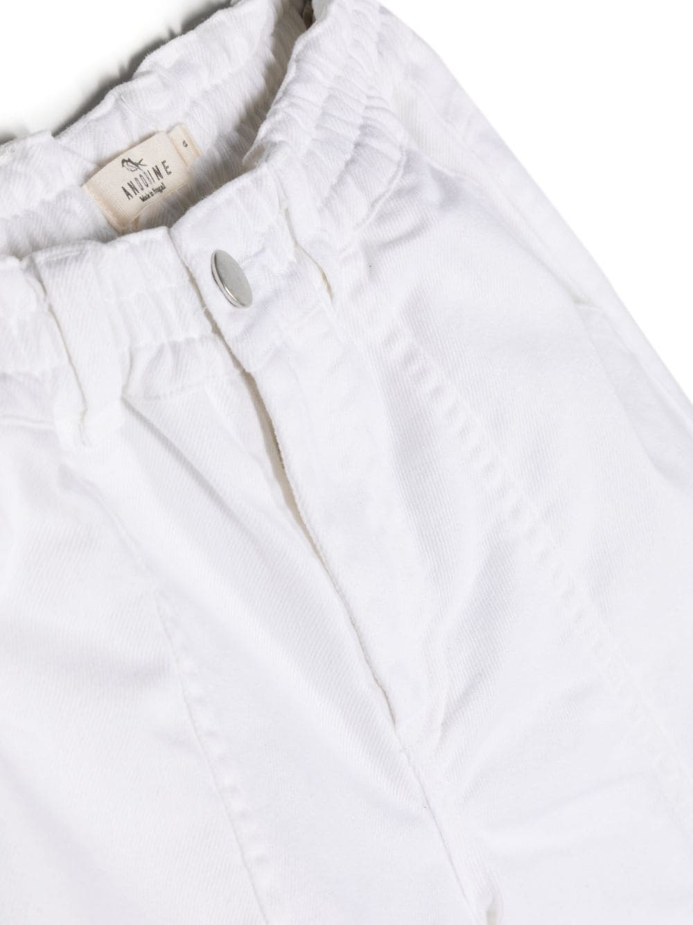 Shop Andorine Bonded-seam Cotton Shorts In White