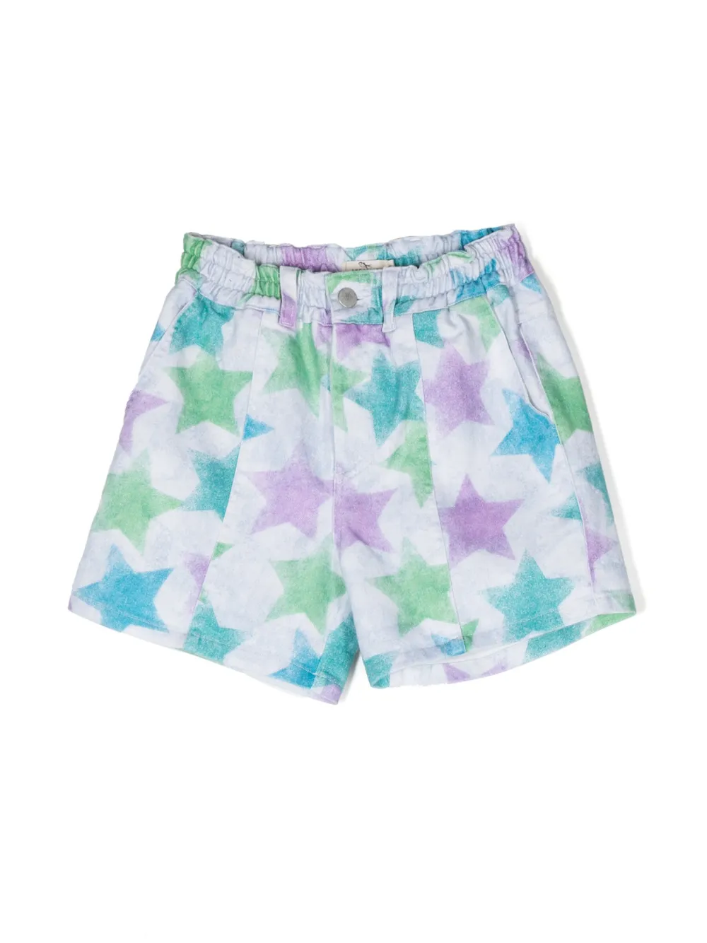 Andorine short en jean à étoiles - Bleu