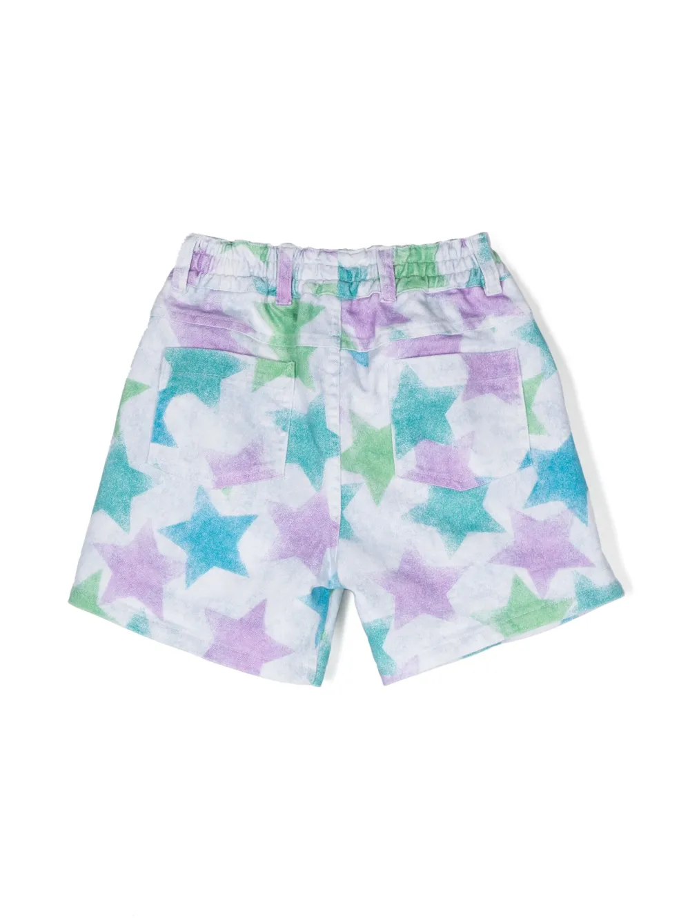  Andorine Star-print Denim Shorts - Blue 