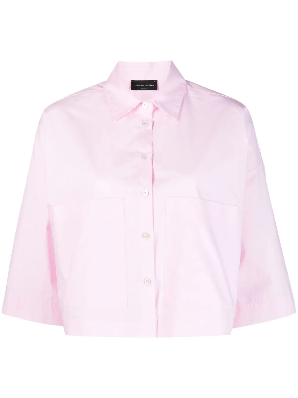 Roberto Collina three-quarter-sleeves poplin shirt - Pink