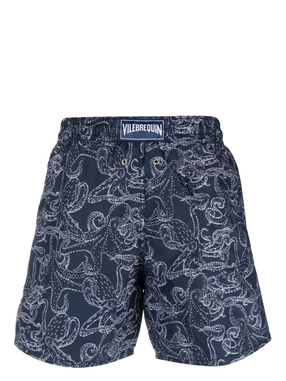 Shop Vilebrequin Moorea Octopus-print Swim Shorts In Blue