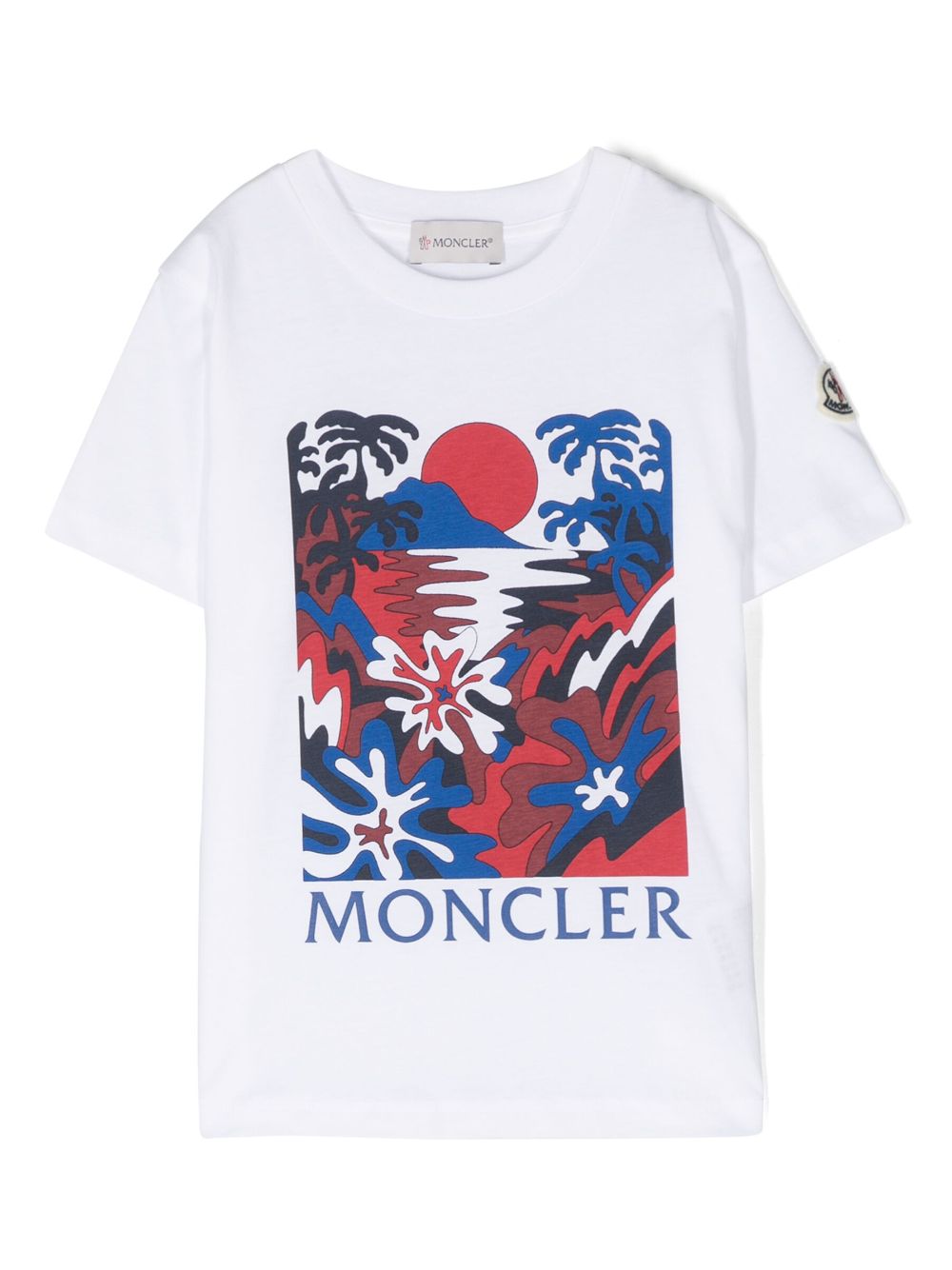 Moncler Enfant logo-print cotton T-shirt - White