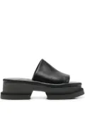 Clergerie Faith platform leather sandals - Black