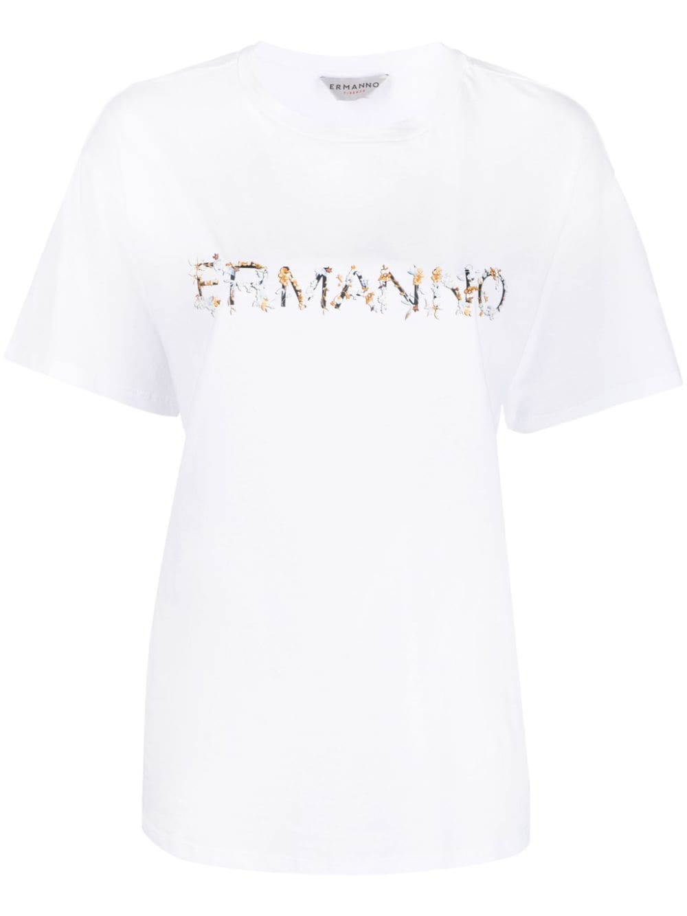 ERMANNO FIRENZE logo-print Cotton T-shirt - Farfetch