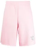 VETEMENTS illustration-print elasticated track shorts - Pink