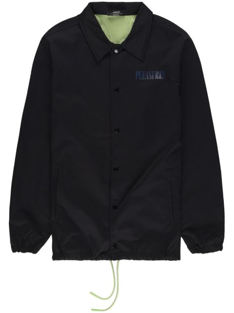 Pleasures logo-print button-up jacket 