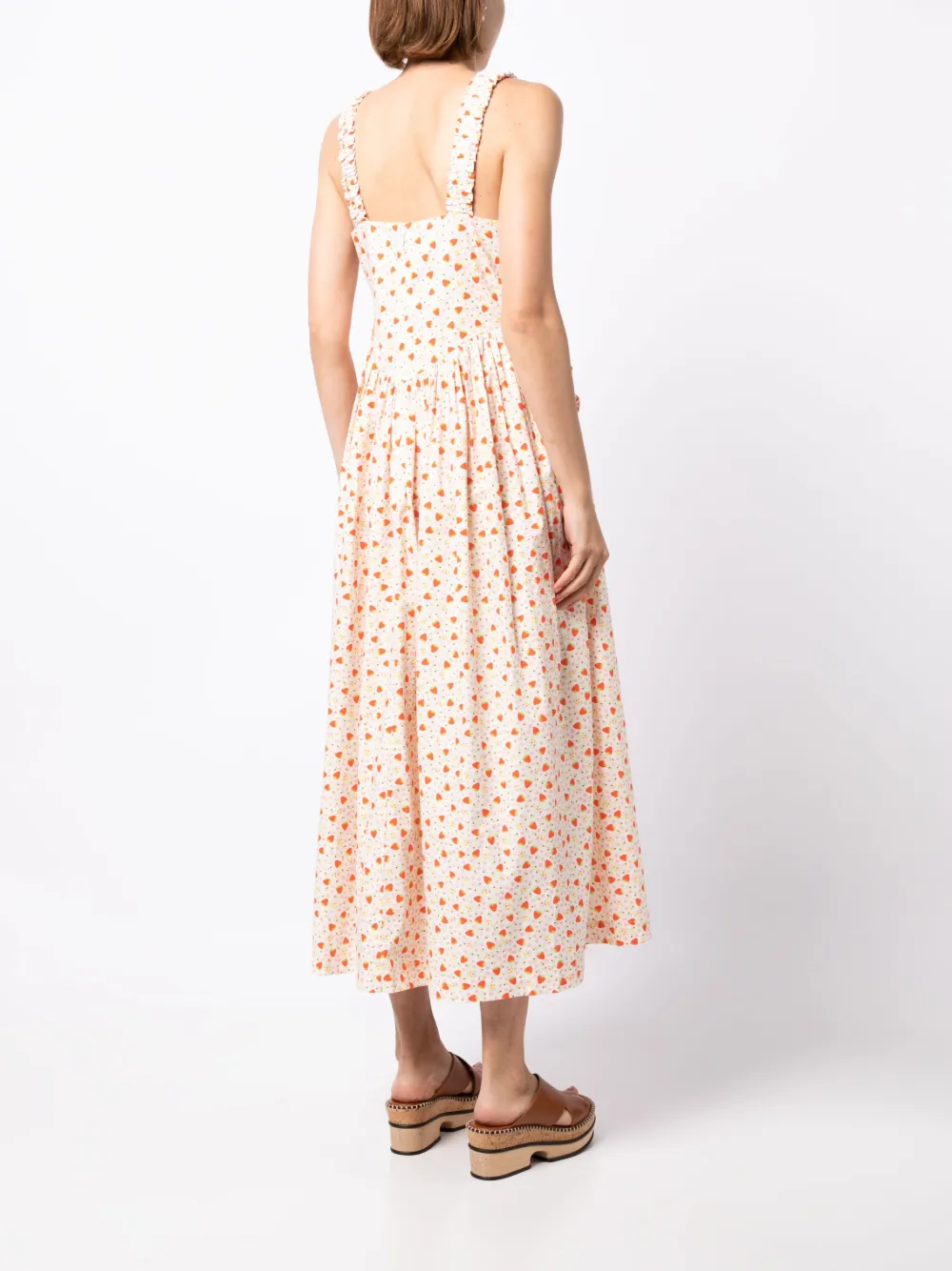 Batsheva strawberryprint Cotton Dress Farfetch