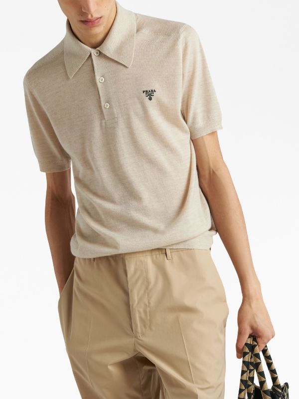 Prada logo-embroidered Polo Shirt - Farfetch