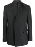 Prada logo-patch single-breasted blazer - Grey