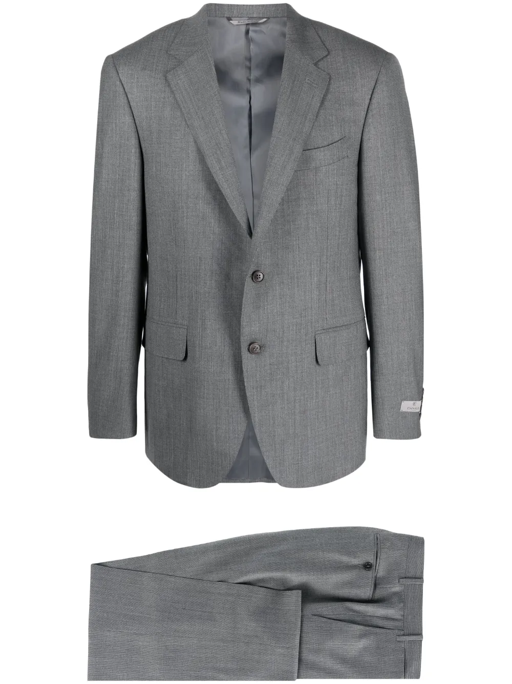Canali plain single-breasted suit