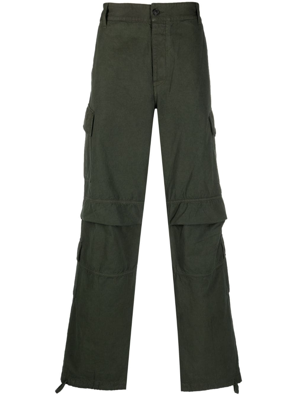 Darkpark Wide-leg Straight Trousers In Green