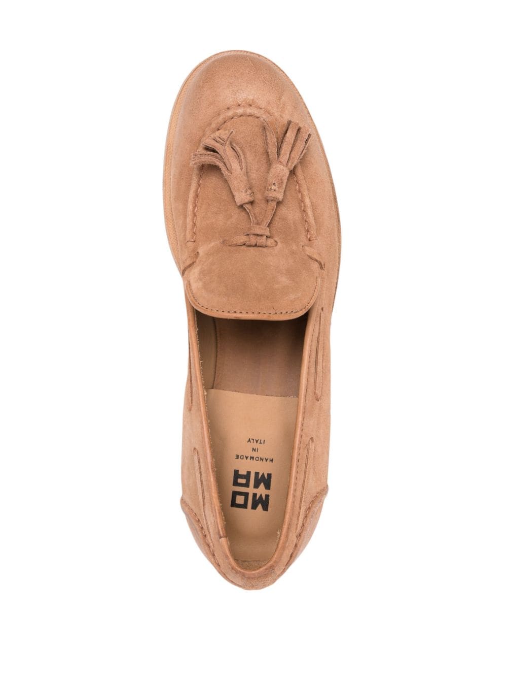 Shop Moma 20mm Almond-toe Loafers In Braun