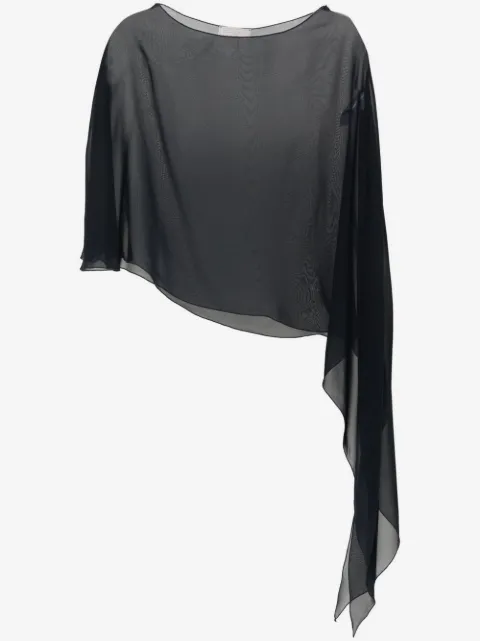 Antonelli asymmetric silk blouse