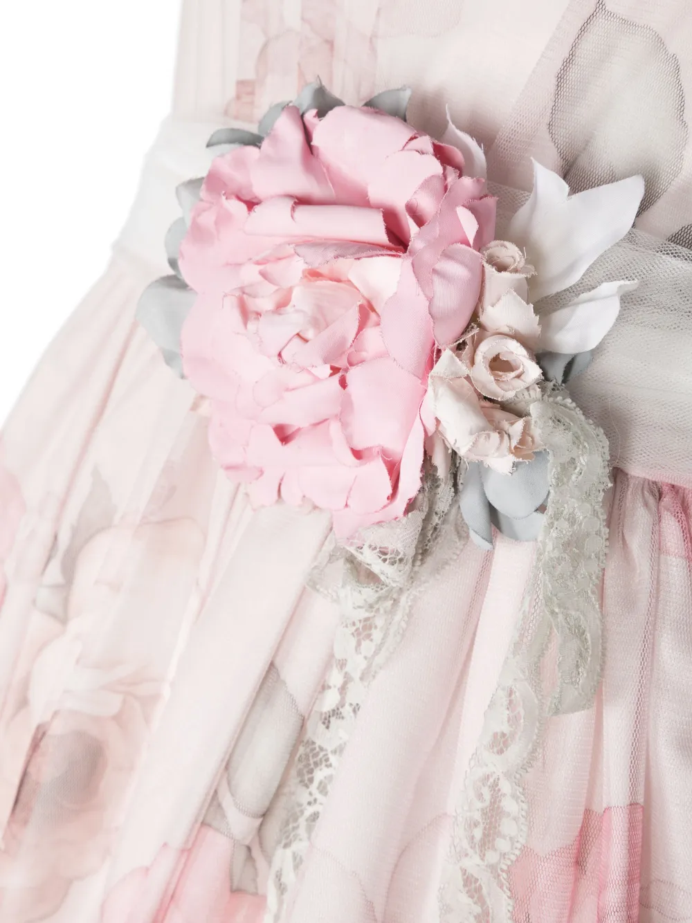  Mimilù Floral-applique Sleeveless Dress - Pink 