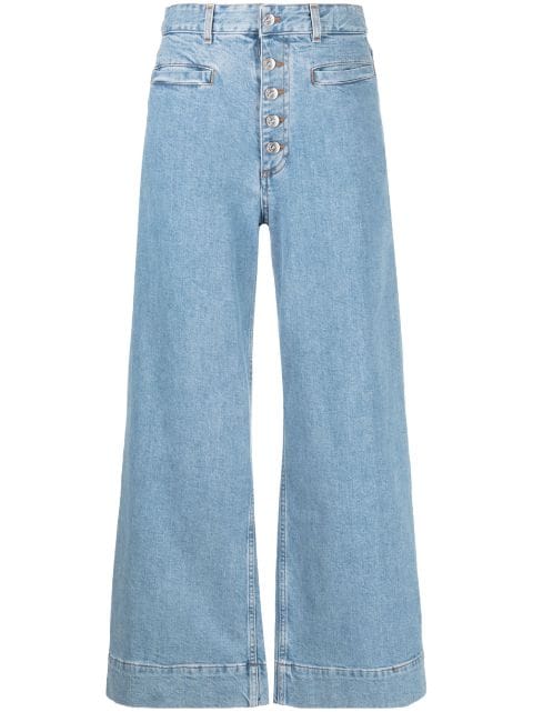 ETRO paisley-embroidery wide-leg jeans