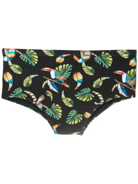 Amir Slama tropical-print swim trunks