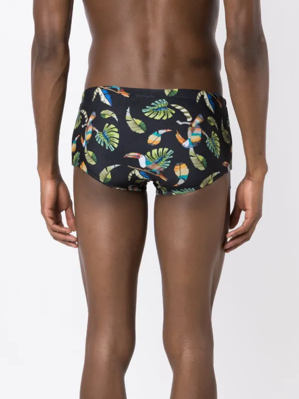 Banana print swim trunks deals