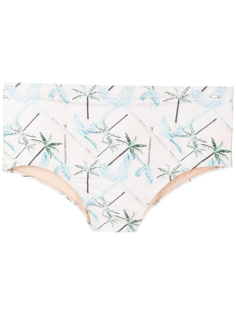 Amir Slama Badehose mit grafischem Print | Weiß | Image 1