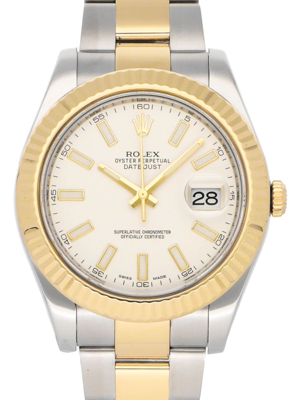 Rolex 2010-2023 pre-owned Datejust II horloge - IVORY