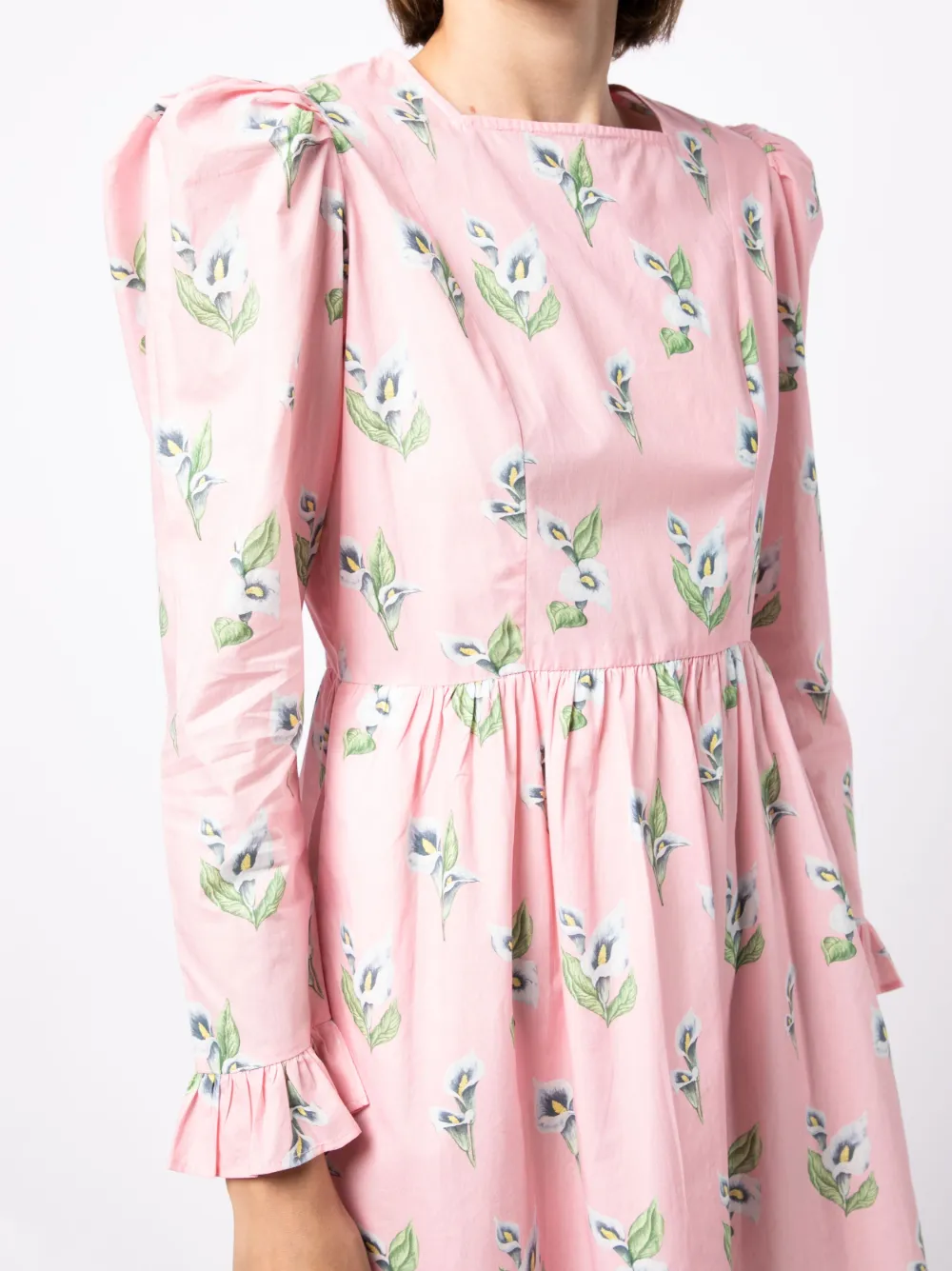 Batsheva Prairie Floralprint Mini Dress In Pink ModeSens