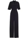 Adam Lippes Nansi silk short-sleeve jumpsuit - Black