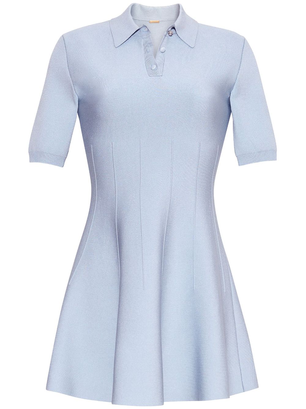 Adam Lippes knitted polo short dress - Blue