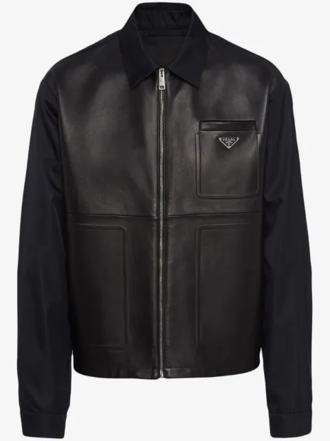 Prada Re-Nylon leather jacket