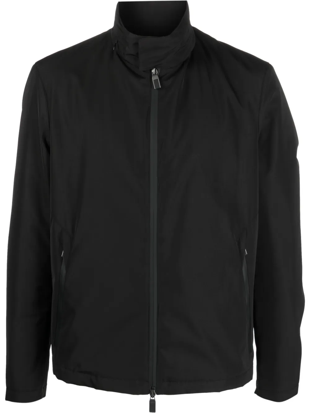 Canali High-neck Bomber Jacket In Schwarz