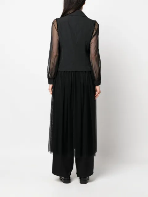 Herno semi-sheer biker-style coat GC000394D12491 - 3