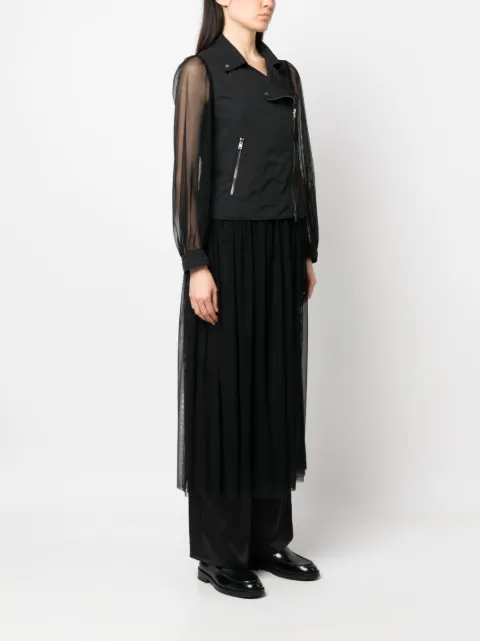 Herno semi-sheer biker-style coat GC000394D12491 - 2