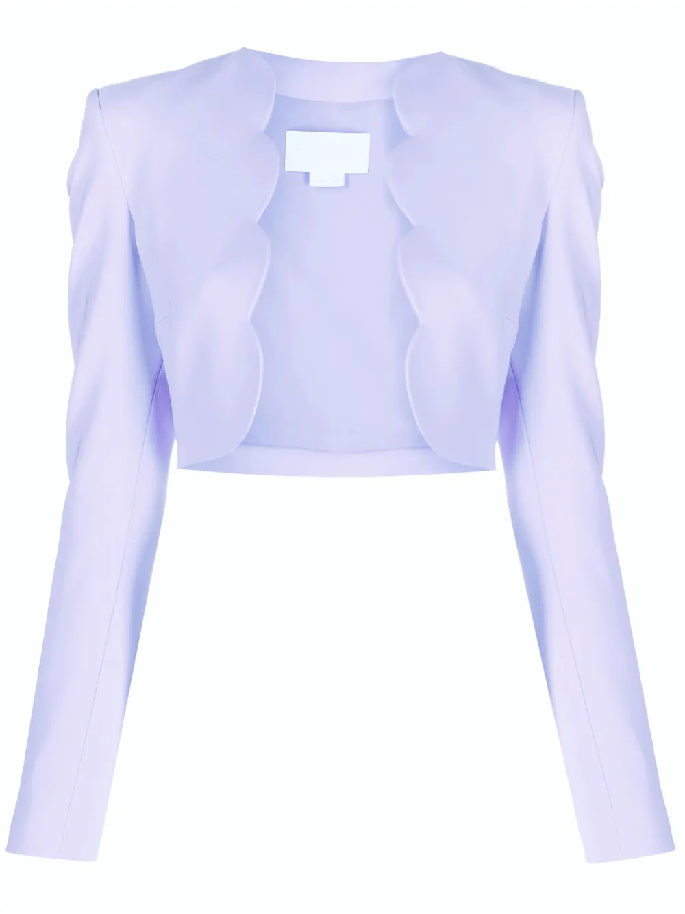 Genny scalloped-edge cropped blazer