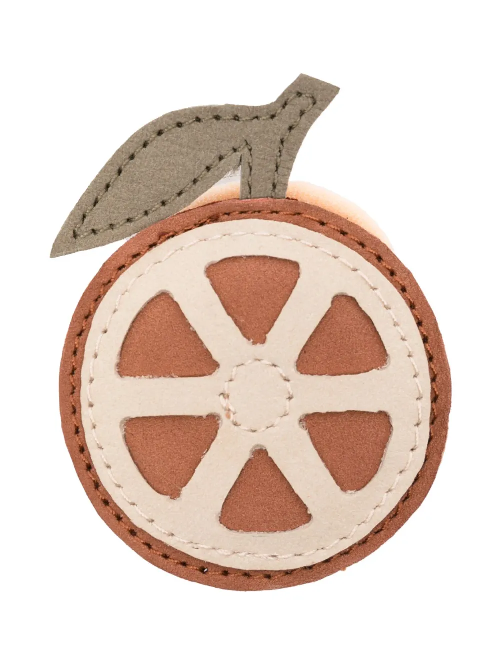 Donsje Kids' Nanoe Fruit Grapefruit-appliqué Leather Hair Tie In Orange