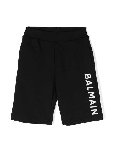 embossed-logo cotton shorts