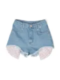 Gcds Kids hanging pockets short shorts - Blue