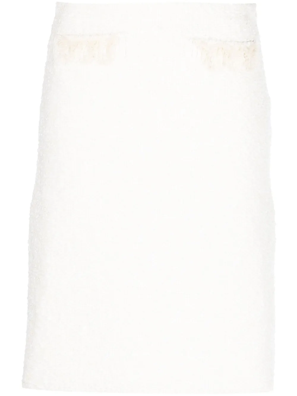 Lanvin High-waisted Straight Skirt In Weiss