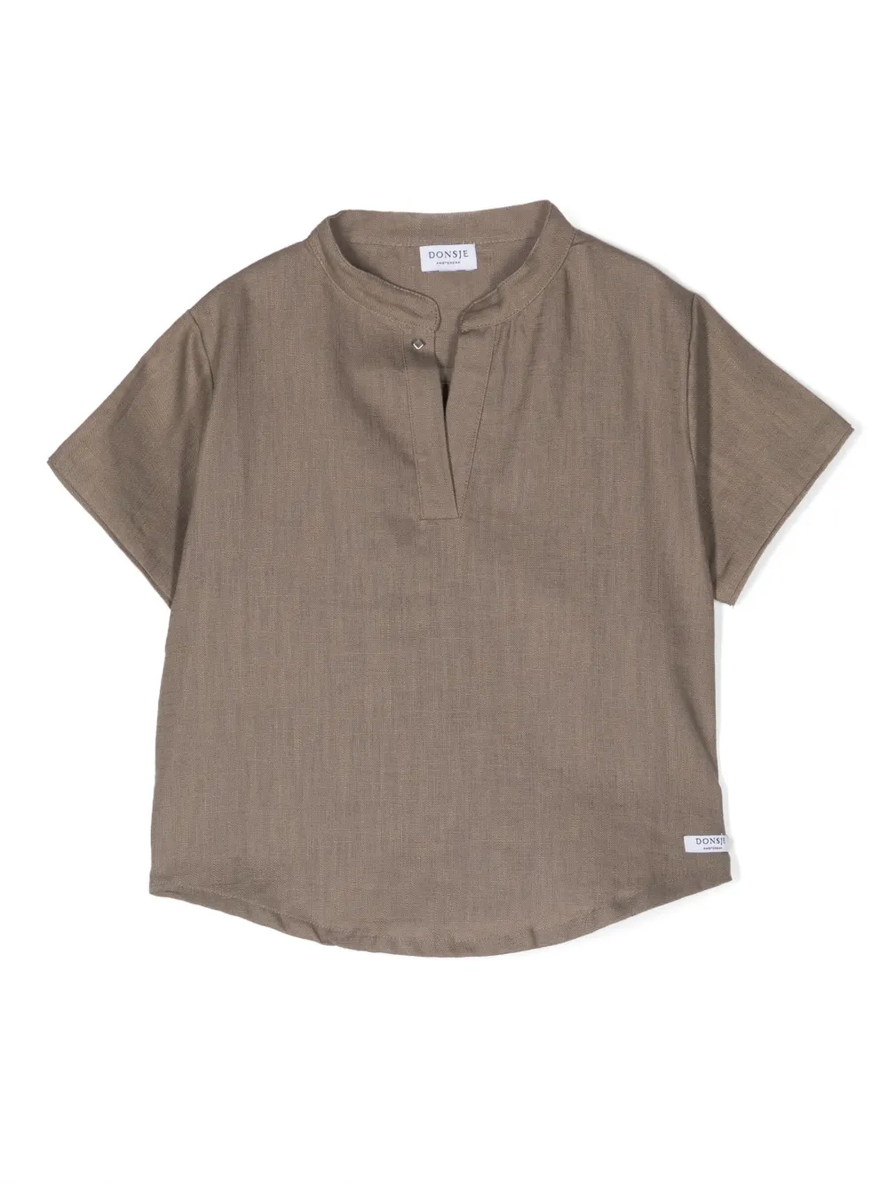 image 1 of donsje 无领亚麻t恤