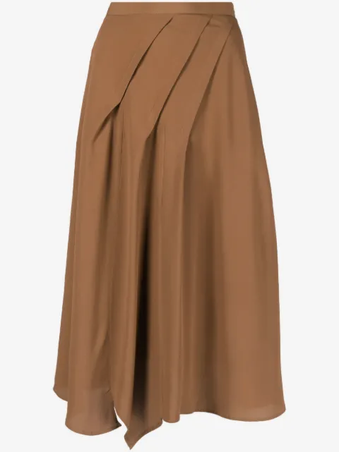 Blanca Vita draped midi skirt