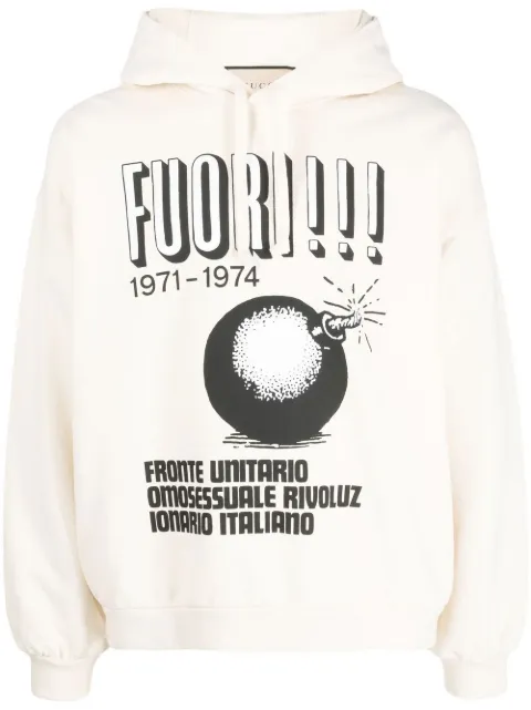 Gucci graphic-print cotton hoodie