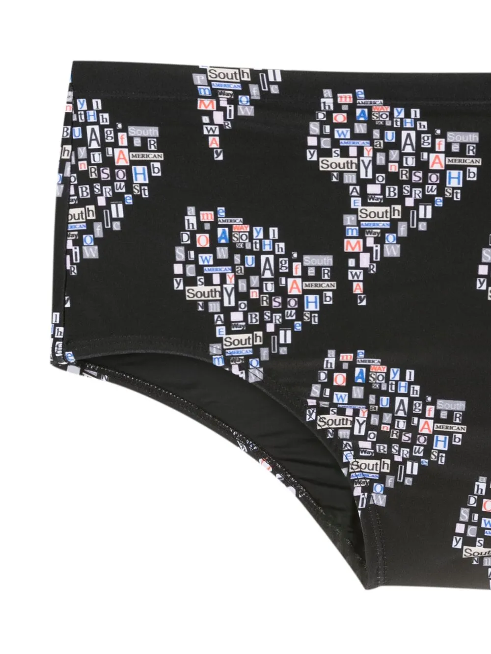 Amir Slama Badehose Mit Grafischem Print In Black