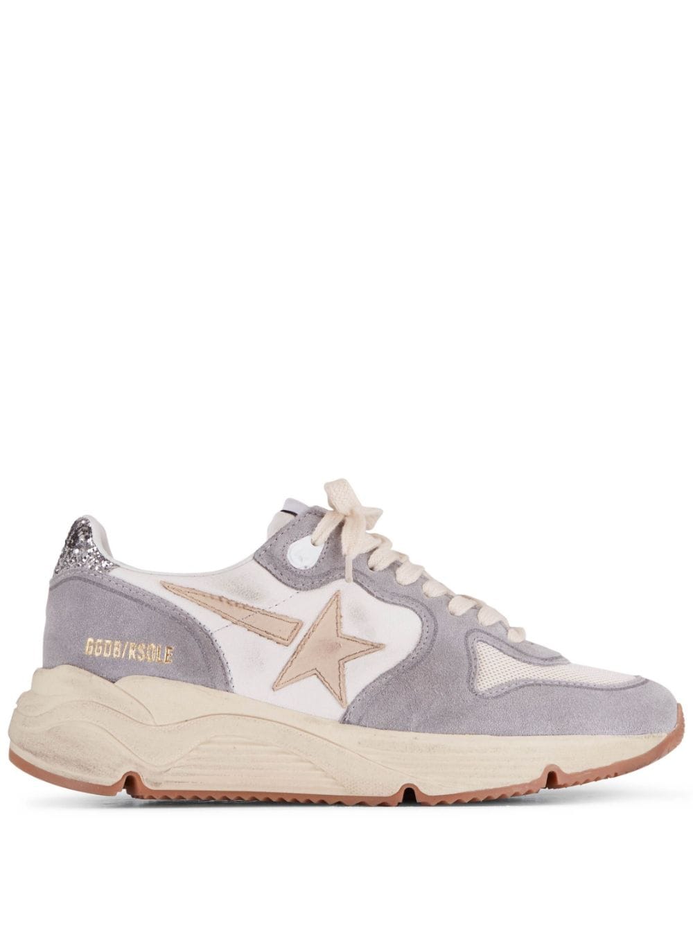 Golden Goose Running Sole Lace-up Sneakers In Grey