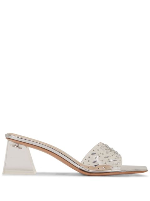 Gianvito Rossi embellished clear strap mules Women