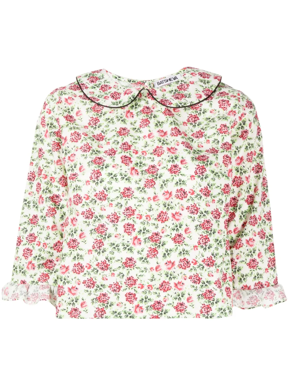 Anise floral-print cotton blouse