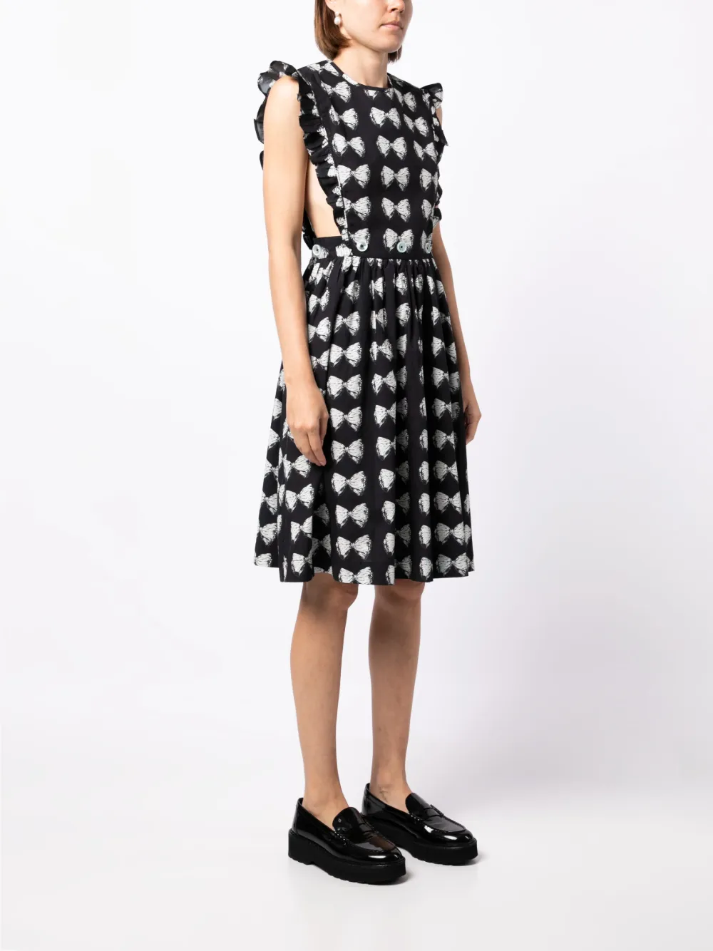 Batsheva bowprint Cotton Dress Farfetch