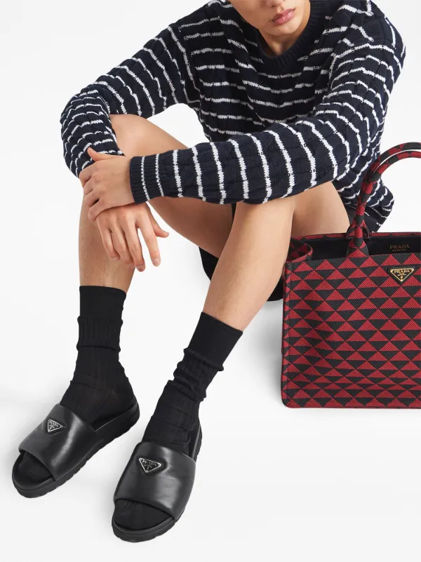 直営セール♪ショッパー付き PRADA♪ メンズ サンダル 楽天市場】【8/10限定・最大2万円OFFクーポン配布中】PRADA