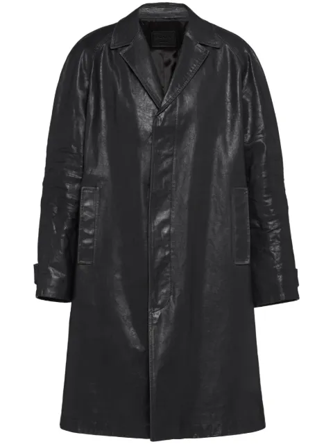 Prada Einreihiger Ledermantel