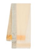 Faliero Sarti frayed-edge silk scarf - Yellow