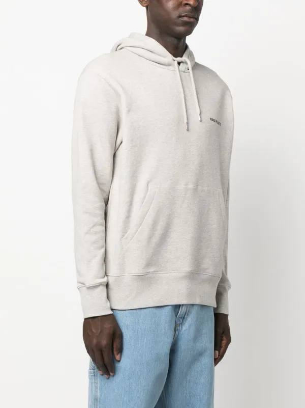 Norse Projects logo print Cotton Hoodie Farfetch