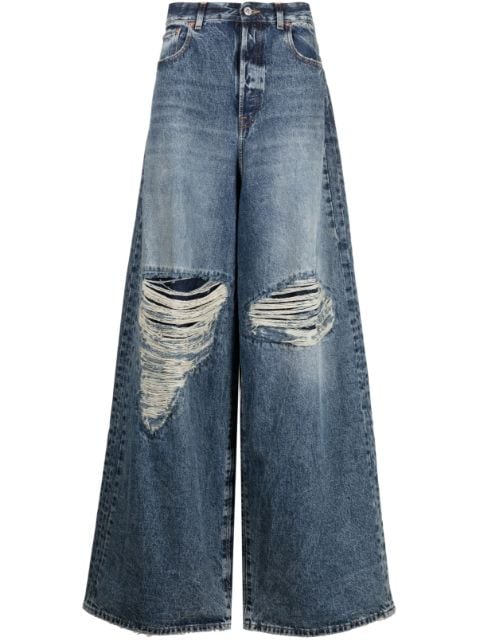 VETEMENTS Weite Jeans im Distressed-Look