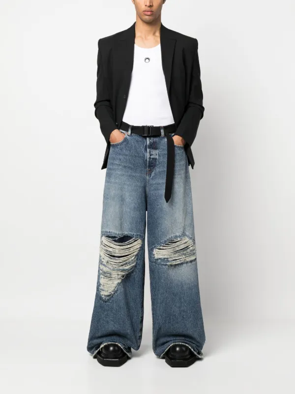 VETEMENTS Distressed wide-leg Jeans - Farfetch